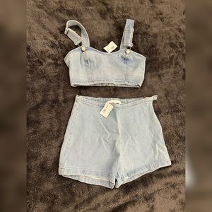 Ruby and Jenna Two Piece Denim Set